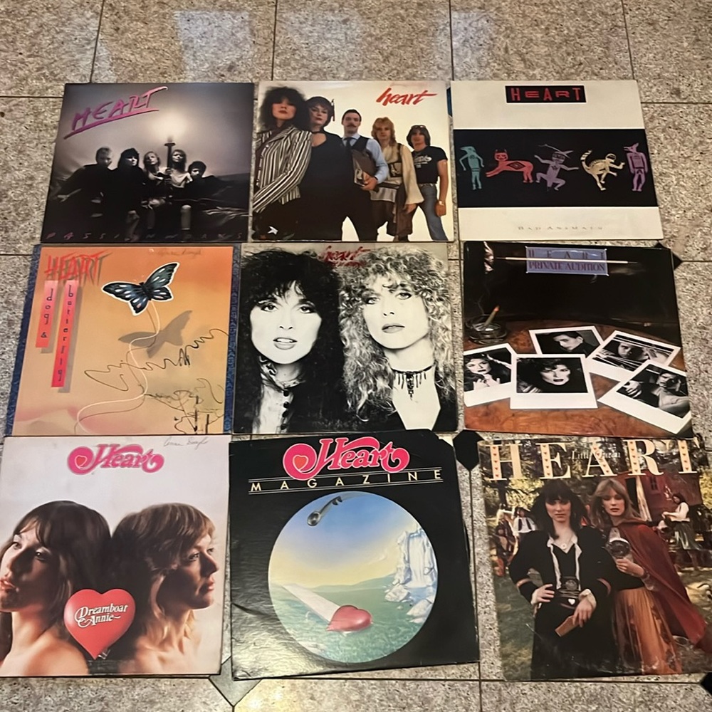 Heart vinyl records 8